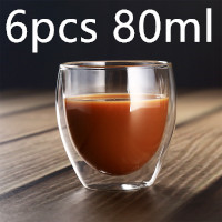 Heat resistant glass double coffee cup – Image 9