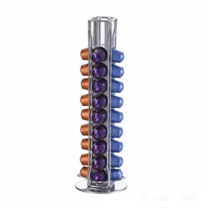 Porte-Capsules Rotatif VibeCoffee – Capacité 40 Capsules (Spécial Nespresso)